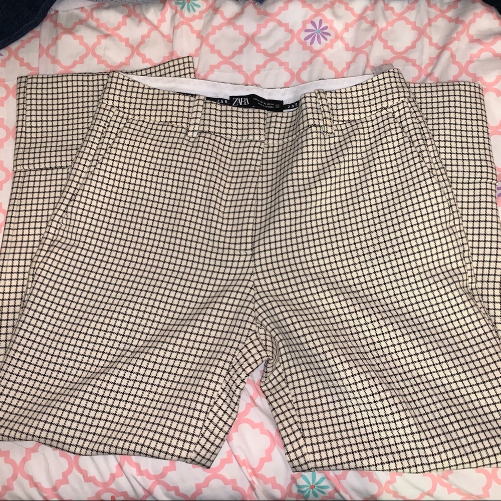 Zara beige square dress pants